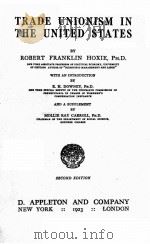 TRADE UNIONISM IN THE UNITED STATES（1923 PDF版）