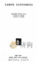 LABOR ECONOMICS（1925 PDF版）