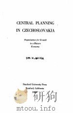 CENTRAL PLANNING IN CZECHOSLOVAKIA 1960 PDF电子版封面