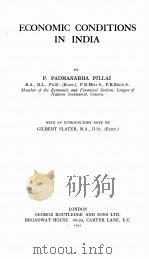 ECONOMIC CONDITIONS IN INDIA（1925 PDF版）
