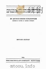 POLITICAL AND SOCIAL GROWTH OF THE UNITED STATES 1852-1933 REVISED EDITION（1934 PDF版）