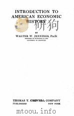 INTRODUCTION TO AMERICAN ECONOMIC HISTORY（1928 PDF版）