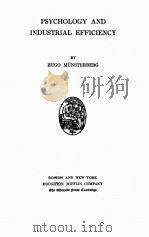 PSYCHOLOGY AND INDUSTRIAL EFFICIENCY（1913 PDF版）