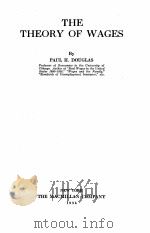 THE THEORY OF WAGES（1934 PDF版）