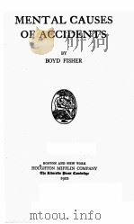 MENTAL CAUSES OF ACCIDENTS（1922 PDF版）