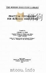 PRACTICAL PSYCHOLOGY FOR BUSINESS EXECUTIVES（1922 PDF版）
