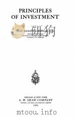 PRINCIPLES OF INVESTMENT（1926 PDF版）