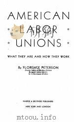 AMERICAN LABOR UNIONS（1945 PDF版）