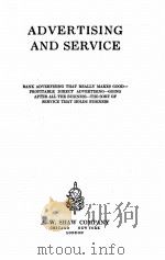 THE SHAW BANKING SERIES ADVERTISING AND SERVICE（1918 PDF版）