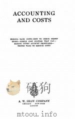 THE SHAW BANKING SERIES ACCOUNTING AND COSTS（1918 PDF版）