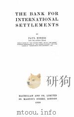 THE BANK FOR INTERNATIONAL SETTLEMENTS（1930 PDF版）