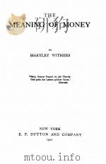 THE MEANING OF MONEY（1921 PDF版）