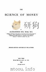 THE SCIENCE OF MONEY SECOND EDITION 1896 PDF电子版封面