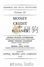 MONEY CREDIT AND FINANCE VOLUME 4（1938 PDF版）