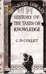 HISTORY OF THE TAXES ON KNOWLEDGE 1933 PDF电子版封面