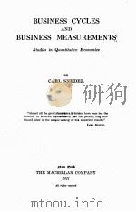 BUSINESS CYCLES AND BUSINESS MEASUREMENTS（1927 PDF版）