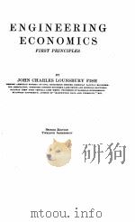 ENGINEERING ECONOMICS FIRST PRINCIPLES PDF电子版封面