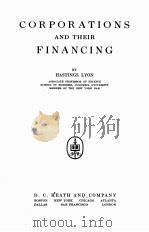 CORPORATIONS AND THEIR FINANCING（1938 PDF版）