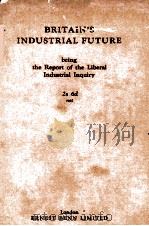BRITAIN‘S INDUSTRIAL FUTURE 1928 PDF电子版封面