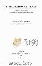 STABILIZATION OF PRICES（1928 PDF版）