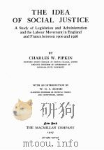 THE IDEA OF SOCIAL JUSTICE（1927 PDF版）