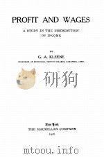 PROFIT AND WAGES（1916 PDF版）