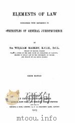 ELEMENTS OF LAW SIXTH EDITION（1905 PDF版）