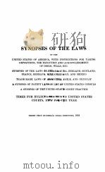 SYNOPSES OF THE LAWS 1918 1918 PDF电子版封面