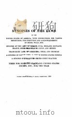 SYNOPSES OF THE LAWS 1920 1920 PDF电子版封面