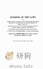 SYNOPSES OF THE LAWS 1917 1917 PDF电子版封面