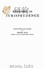 READINGS IN JURISPRUDENCE（ PDF版）