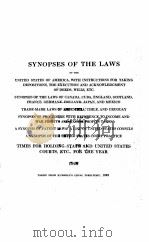 SYNOPSES OF THE LAWS 1922 1922 PDF电子版封面