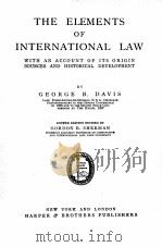 THE ELEMENTS OF INTERNATIONAL LAW FOURTH EDITION（1916 PDF版）