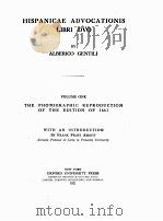 HISPANICAE ADVOCATIONIS LIBRI DVO VOLUME ONE（1921 PDF版）