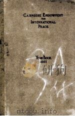 CARNEGIE ENDOWMENT FOR INTERNATIONAL PEACE 1921 1921 PDF电子版封面