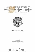 CARNEGIE ENDOWMENT FOR INTERNATIONAL PEACE 1937 1937 PDF电子版封面