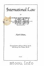 INTERNATIONAL LAW NINTH EDITION 1936 PDF电子版封面