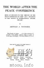 THE WORLD AFTER THE PEACE CONFERENCE 1920-1923（1926 PDF版）