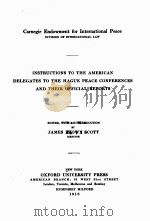 INSTRUCTIONS TO THE AMERICAN DELEGATES TO THE HAGUE PEACE CONFERENCES AND THEIR OFFICIAL REPORTS（1916 PDF版）