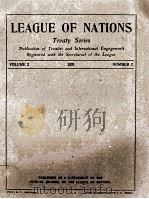 LEAGUE OF NATIONS TREATY SERIES VOLUME II NUMBER 2 1920 PDF电子版封面