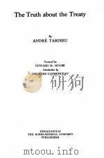 THE TRUTH ABOUT THE TREATY（1921 PDF版）