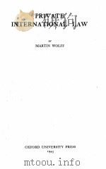 PRIVATE INTERNATIONAL LAW（1945 PDF版）