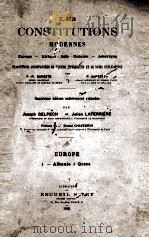 LES CONSTITUTIONS MODERNES（1928 PDF版）