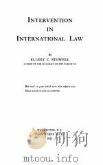 INTERVENTION IN INTERNATIONAL LAW（1921 PDF版）