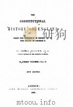 THE CONSTITUTIONAL HISTORY OF ENGLAND NEW EDITION VOLUME 2（1891 PDF版）