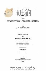 STATUTES AND STATUTORY CONSTRUCTION THIRD EDITION VOLUME II（1943 PDF版）