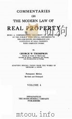 COMMENTARIES ON THE MODERN LAW OF REAL PROPERTY VOLUME 4（1924 PDF版）