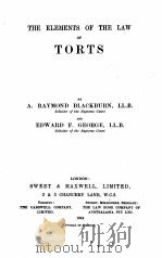 THE ELEMENTS OF THE LAW OF TORTS（1944 PDF版）