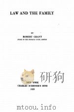 LAW AND THE FAMILY（1920 PDF版）