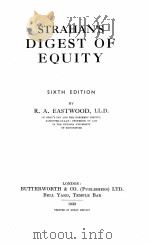 STRAHAN‘S DIGEST OF EQUITY SIXTH EDITION（1939 PDF版）